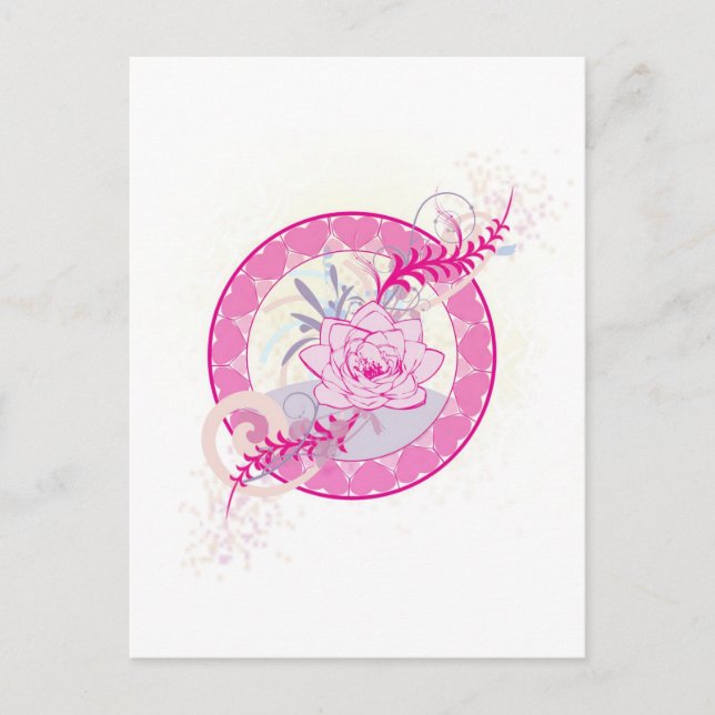 Cartão Postal Lotus Heart (Frente)