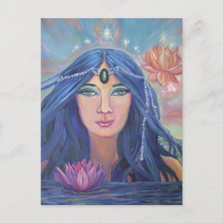Cartão Postal Lotus Mermaid - Cartão-Postal Da Susan Rodio Art