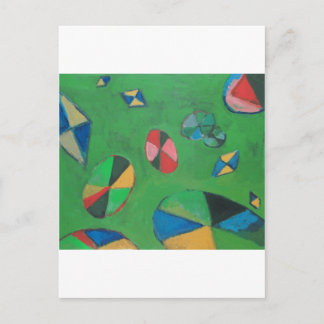 Cartão Postal Lotus Pond geométrico (expressionismo geométrico)