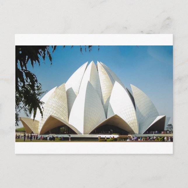 Cartão Postal Lotus Temple (Frente)