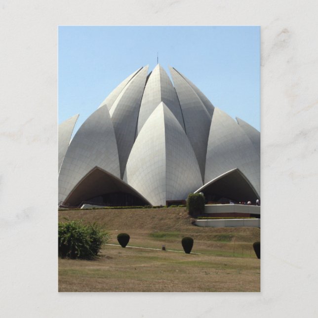 Cartão Postal lotus temple delhi (Frente)