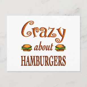 Cartão Postal Louco com Hamburgers
