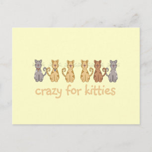 Cartão Postal Louco para o camiseta e os presentes dos gatinhos