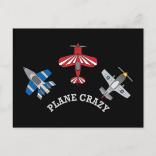 Cartão Postal Louco por Aviões