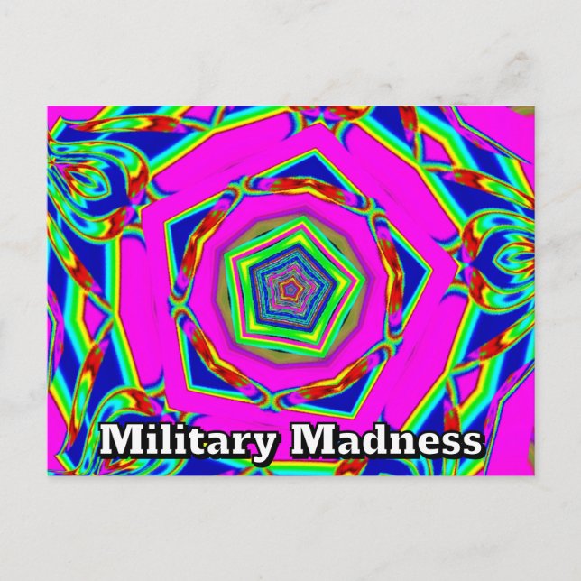 Cartão Postal Loucura Militar  (Frente)
