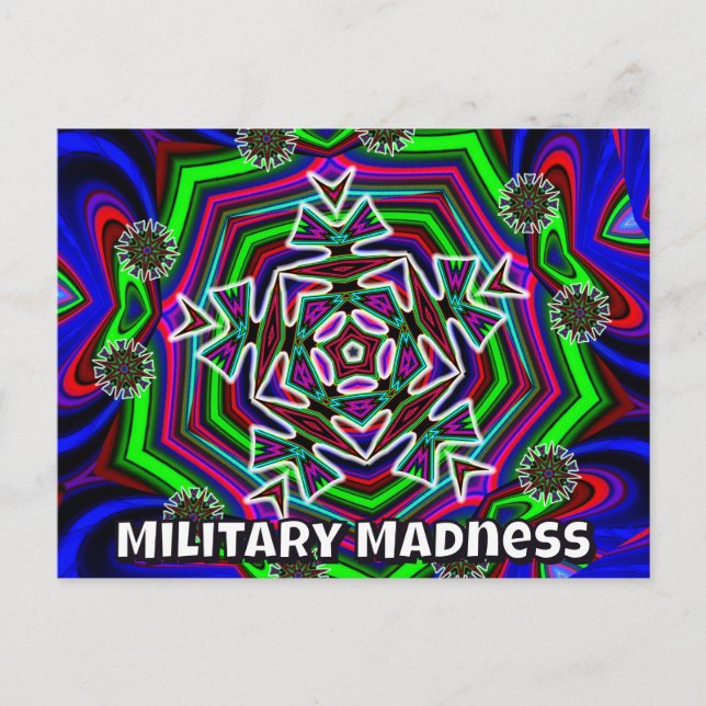 Cartão Postal Loucura Militar (você pode mudar as palavras) (Frente)