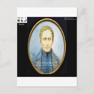 Cartão Postal Louis Braille Famosa Citação