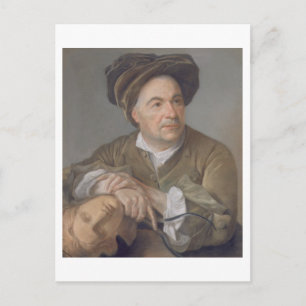 Cartão Postal Louis Francois Roubiliac (1702-62) (pastel em pape