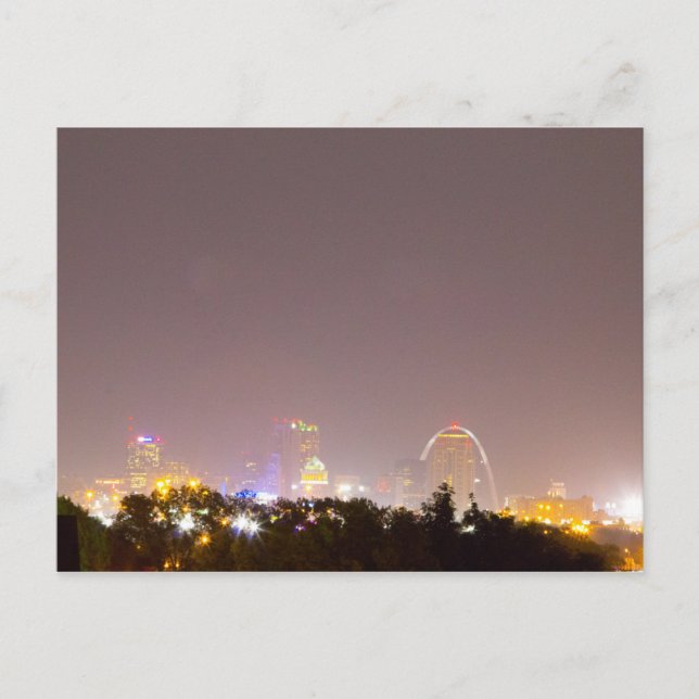 Cartão Postal Louis, Missouri à noite (Frente)