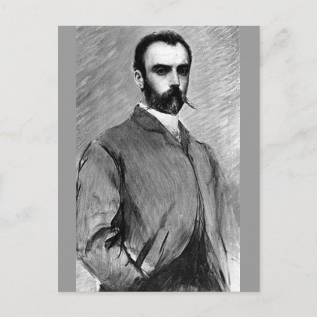 Cartão Postal Louis Ricardo Falero - Selfretrato (Frente)