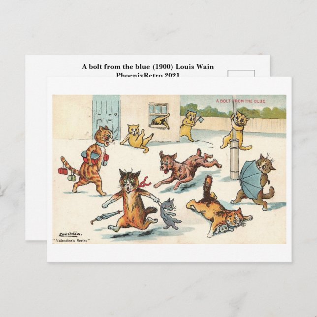 Cartão Postal Louis Wain (Frente/Verso)