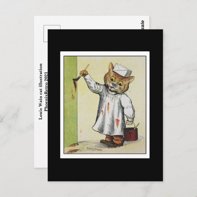 Cartão Postal Louis Wain (Frente/Verso)