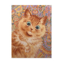 Louis Wain Astonked Ginger cat1082