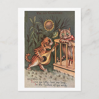 Cartão Postal Louis Wain, Be My Valentine,