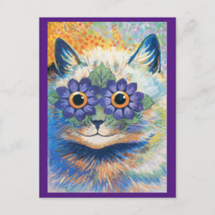 Cartão Postal Louis Wain, Gato Psicodélico, Cartão-postal de Art