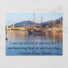 Cartão Postal Louisa May Alcott - CITAÇÃO inspiradora