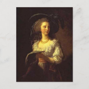 Cartão Postal Louise Elisabeth Vigee - A Duquesa de Polignac