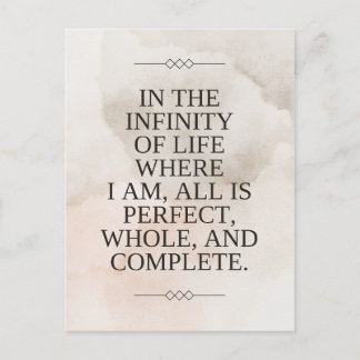 Cartão Postal Louise Hay Cote - Tudo é perfeito