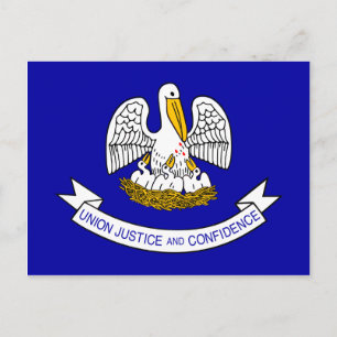 Cartão Postal Louisiana, bandeira dos Estados Unidos