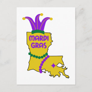 Cartão Postal Louisiana Mardi Gras