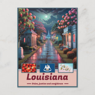 Cartão Postal Louisiana Nightfall Surreal