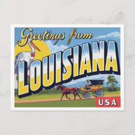 Cartão Postal Louisiana Pelican Carriage Bayou