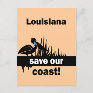Cartão Postal Louisiana salve nossa costa