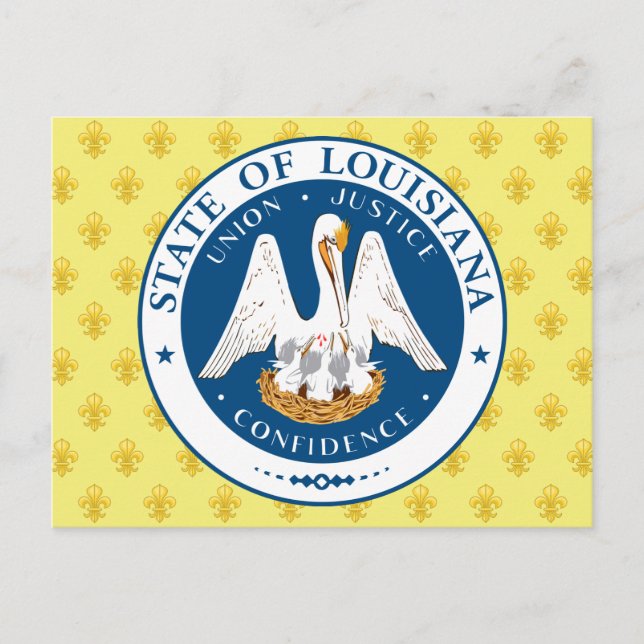Cartão Postal Louisiana Seal (Frente)