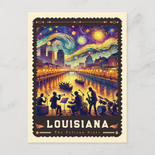 Cartão Postal Louisiana Vincent Van Gogh inspirado