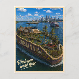 Cartão Postal Louisiana | Wish You Were Here | Série Estado