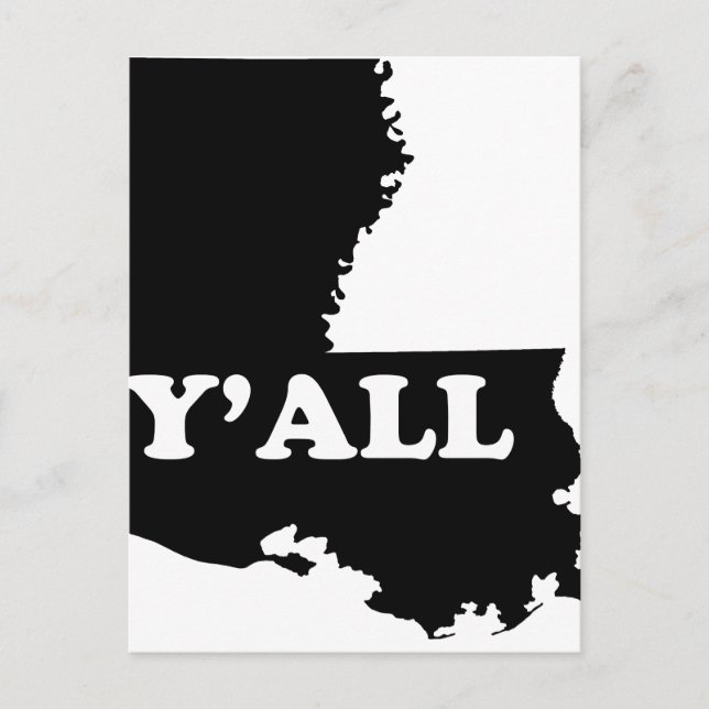 Cartão Postal Louisiana Yall (Frente)