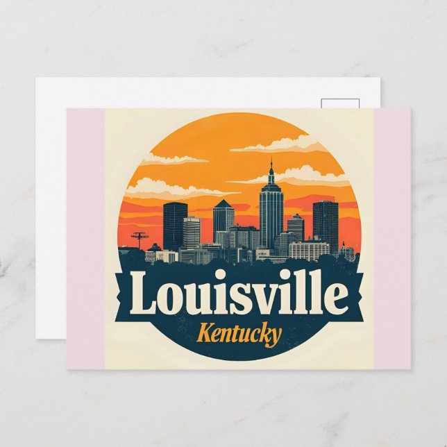 Cartão Postal Louisville Kentucky USA Skyline (Frente/Verso)