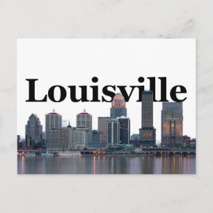Cartão Postal Louisville KY Skyline com Louisville no céu