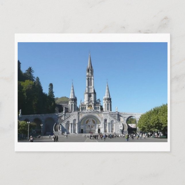 Cartão Postal Lourdes - basilica - basilique - França (Frente)