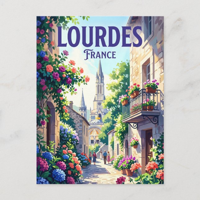 Cartão Postal Lourdes França (Frente)