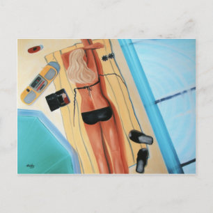 Cartão Postal Louro no preto