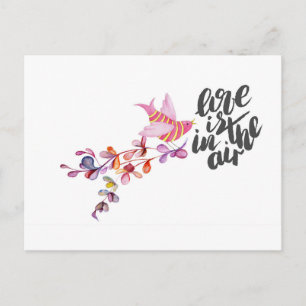 Cartão Postal Love Branch Bird