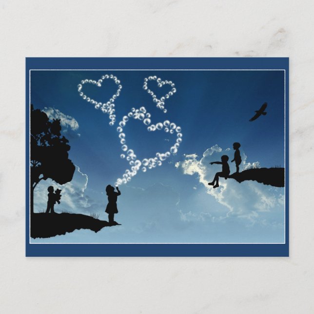 Cartão Postal Love Bubbles (Frente)