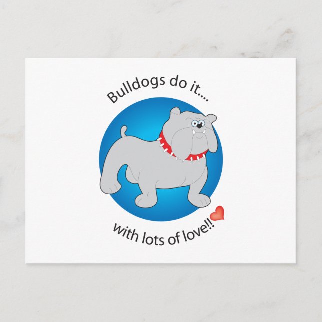 Cartão Postal Love Bulldog (Frente)