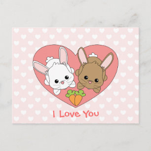 Cartão Postal Love Bunnies