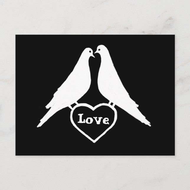 Cartão Postal Love Doves (Frente)