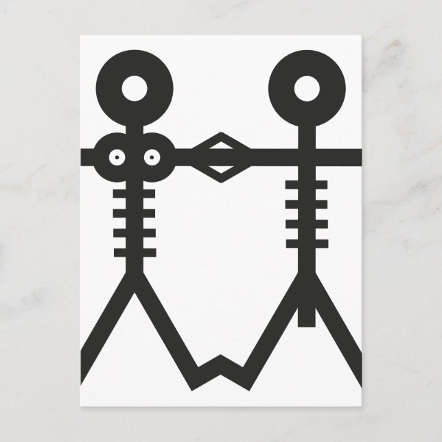 Cartão Postal Love Eternal Skeletons Icon 2007 Art (Frente)