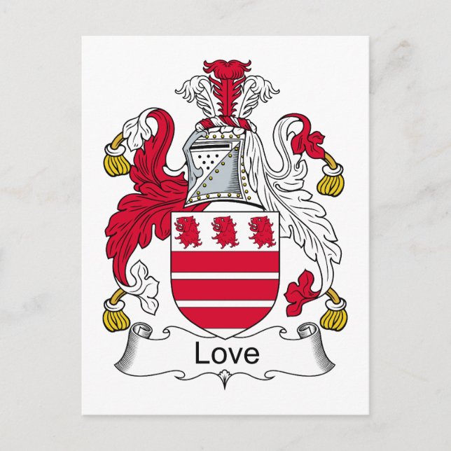 Cartão Postal Love Family Crest (Frente)