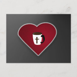 Cartão Postal Love is Christ and Coffee :  Postcard  by J.H.T.