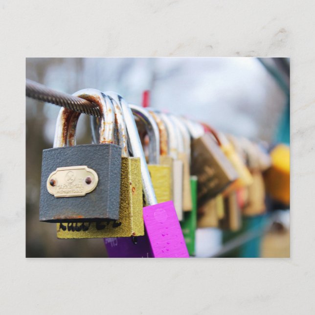 Cartão Postal Love Lock Bridge (Frente)