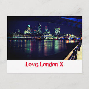 Cartão Postal Love London X - City in London Financial District