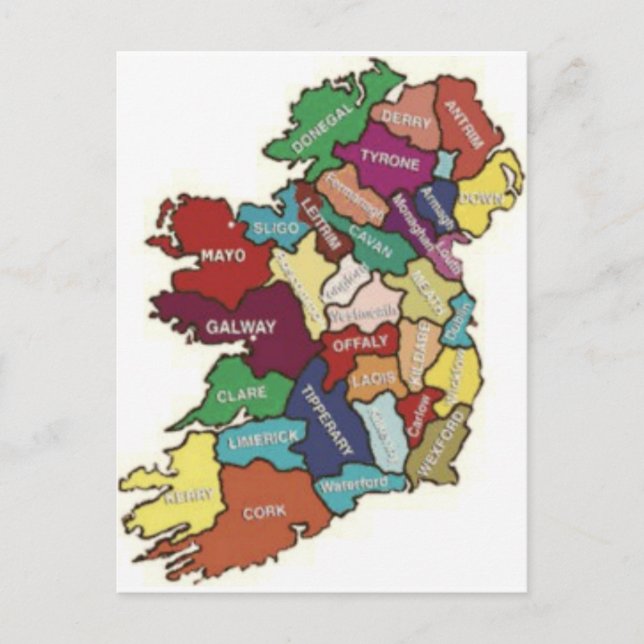 CARTÃO POSTAL LOVE MY  IRISH ROOTS (Frente)