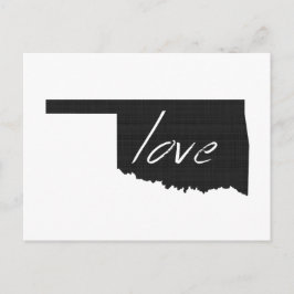 Cartão Postal Love Oklahoma Map Shaped Antique Black Chalkboard