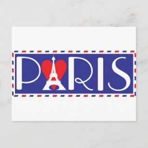 Cartão Postal Love Paris