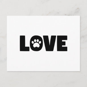 Cartão Postal Love Paw Print